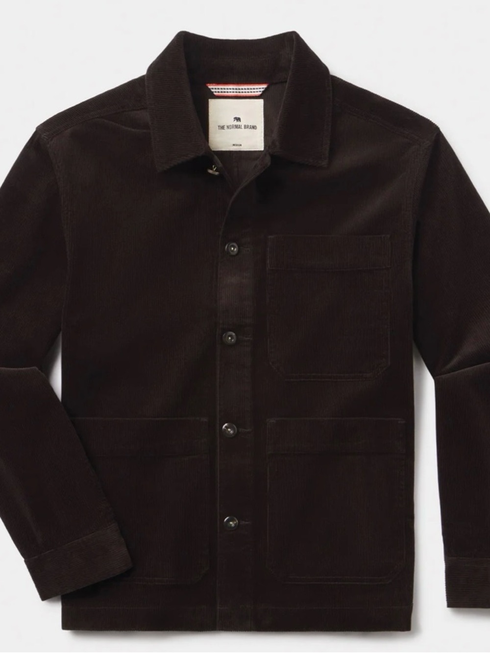 The Normal Brand Men's Dark Brown Corduroy Chore Coat Medium